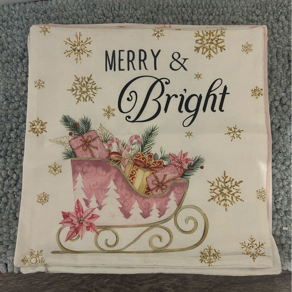 Christmas Set of 4 Accent Pillow Covers NEW - Picture 2 of 4
